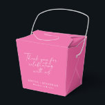 Elegant het rosa trendig script anpassat tack presentaskar<br><div class="desc">Elegant trendig script anpassad tack presentlåda i het rosa</div>