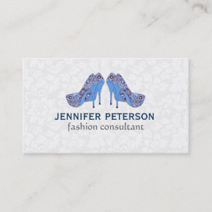 Elegant High Heel Shoe Mode Consultant Visitkort