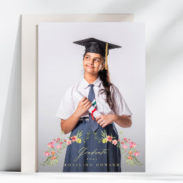 elegant High School blommigt Arch 2 bild Grad Meddelande