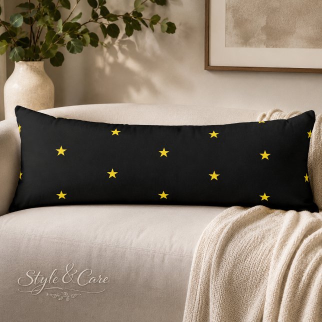 Elegant himmelsk stjärnmönstrad kroppsaccentkudde kroppskudde (Elegant Celestial Star Pattern Body Accent Pillow)