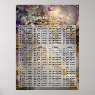 Elegant Himmelska Guld Grind, Guld Poster
