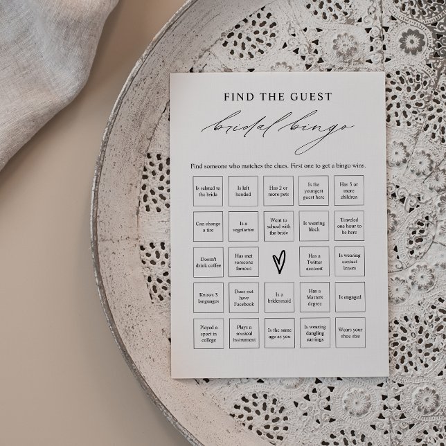 Elegant Hitta Möhippan Gäst Bingo-spel Inbjudningar (Skapare uppladdad)