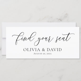 Elegant Hitta sätesdiagramkortet för Bröllop Inbjudningar