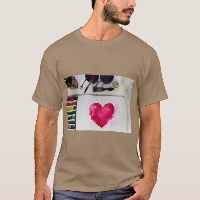 Elegant hjärta kärlekssymbol t shirt (Framsida)