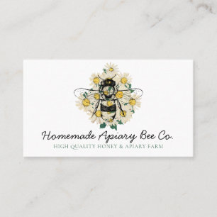 Elegant hjärta Tusenskönor Apiary Honungsbi Visitkort