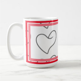 Elegant hjärtformad design kaffemugg
