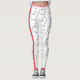 Elegant hjärtformad design leggings