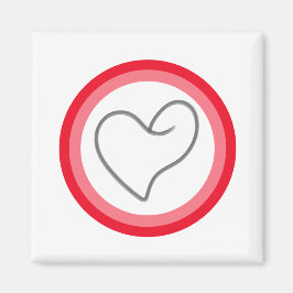 Elegant hjärtformad design magnet