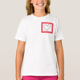 Elegant hjärtformad design t shirt