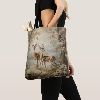 Elegant Hjort Antique Woodland Wildlife Tygkasse