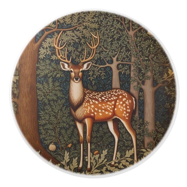 Elegant hjort i ekträdskog knopp (Framsidan)