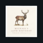 Elegant hjortjakt Adult födelsedagsfest Pappersservett<br><div class="desc">Elegant hjortjakt Rustik Sofistikerad Landsbygd Adult födelsedagsfest Cocktail servett</div>