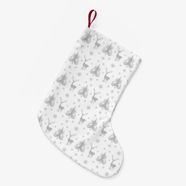 Elegant hjortmönster liten julstrumpa (Framsidan (Hängande))