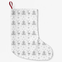 Elegant hjortmönster liten julstrumpa