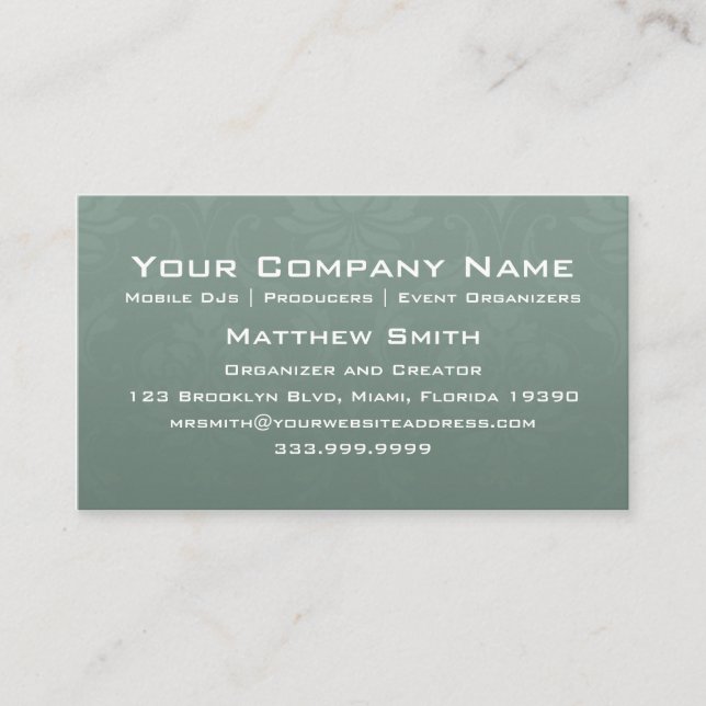 Elegant högtalarevisitkort visitkort (Framsida)