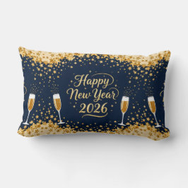 Elegant Holiday Accent Throw Pillow-New Year Lumbarkudde