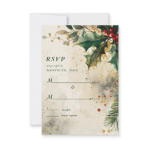 Elegant Holiday Hochzeits Holly & Ivy Guld Accents