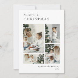 Elegant Holiday Photo Collage Christmas Card Julkort