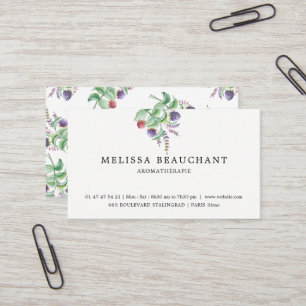 Elegant Holistic Aromatherapist örtermall Visitkort