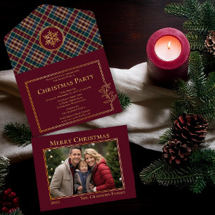 Elegant Holly Berries Play Photo jul Party