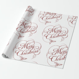 Elegant Holly God jul Presentpapper
