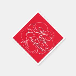 Elegant Holly God jul Red Pappersservett