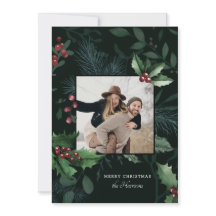 Elegant Holly-jul Mörk grönt botaniskt foto