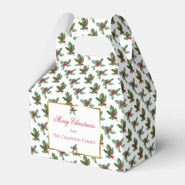 Elegant Holly och Berries Jul Helgdag Presentaskar