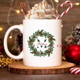 Elegant Holly och Berries Wandan God jul Kaffemugg