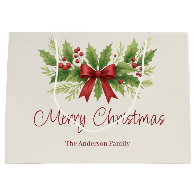 Elegant Holly & Red Bow-jul - (Framsidan)