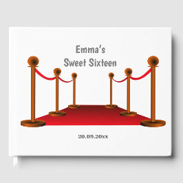 Elegant Hollywood Red Carpet 16:e födelsedagen Gästböcker