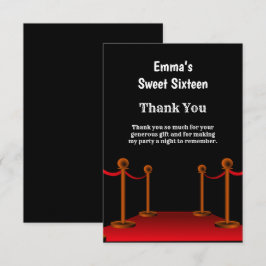 Elegant Hollywood Red Carpet Sweet 16 Birthday Tack Kort