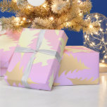 Elegant holograf Julgran mönster Presentpapper<br><div class="desc">Modern och söt faux holoGraph och koppar guld Julgran mönster.</div>