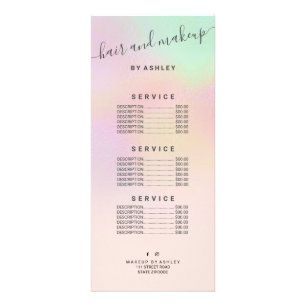 elegant holografisk ombre pearl nacre rainbow reklamkort