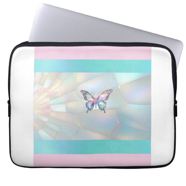 Elegant HoloGraph Butterfly Electronics Bag Laptop Fodral (Framsidan)