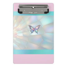 Elegant HoloGraph Butterfly Mini Clipboard