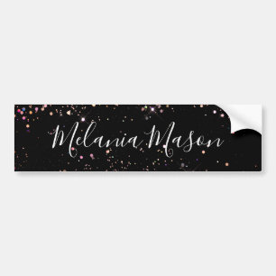 Elegant HoloGraph Glitter Black Business Bumper Bildekal
