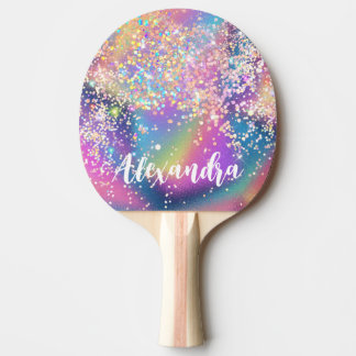 Elegant Holographic Glitter Colorful Pingisracket