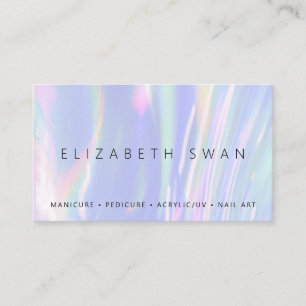 Elegant Holographic Violet Pastel, Affärskort Visitkort