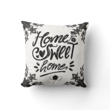 Elegant "Home Sweet Home" Svartvit dekoration