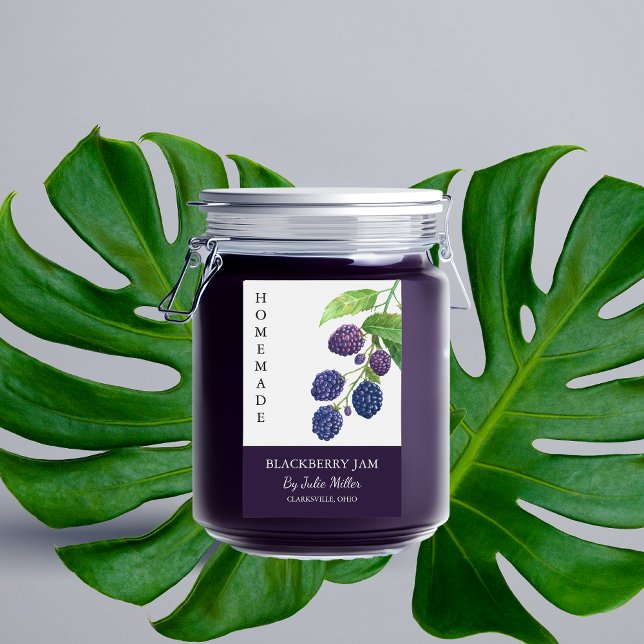 Elegant Homemade Blackberry Sylt etikett (Skapare uppladdad)