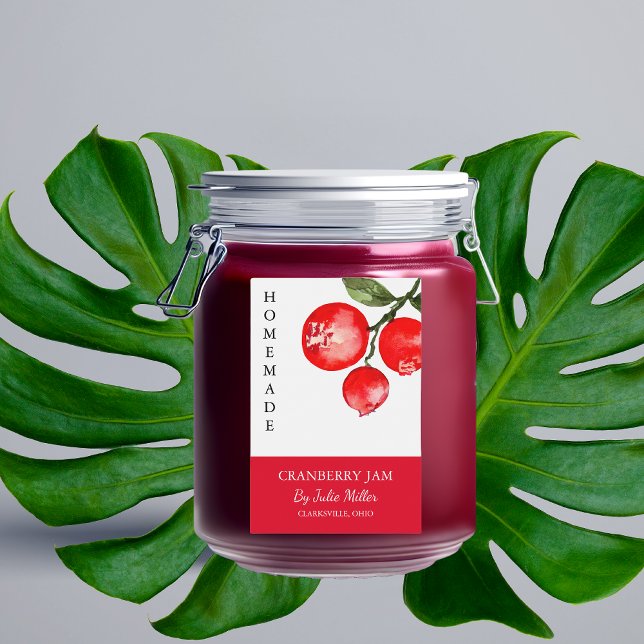 Elegant Homemade Cranberry Sylt etikett (Skapare uppladdad)