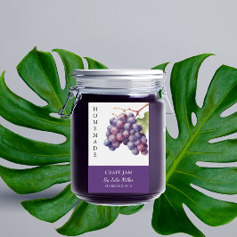 Elegant Homemade Grape Sylt etikett