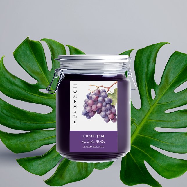 Elegant Homemade Grape Sylt etikett (Skapare uppladdad)