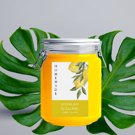 Elegant Homemade Lemon Sylt etikett