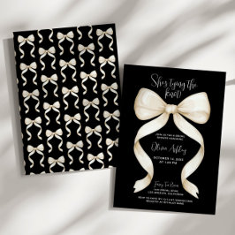 Elegant Hon Gifter sig Bow Möhippa Inbjudningar