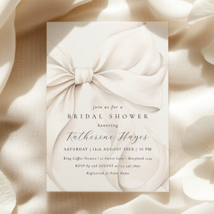 Elegant Hon Gifter sig Bow Möhippa Inbjudningar