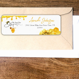 Elegant hon hittade sin Möhippa för honungsbin Returadress Etikett