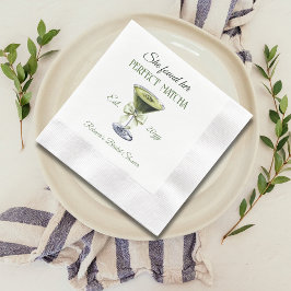Elegant hon hittade sin perfekta matcha bröllopsdu pappersservett