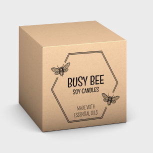 Elegant Honeycomb Bee Logotyp för stora bikupor Stämpel